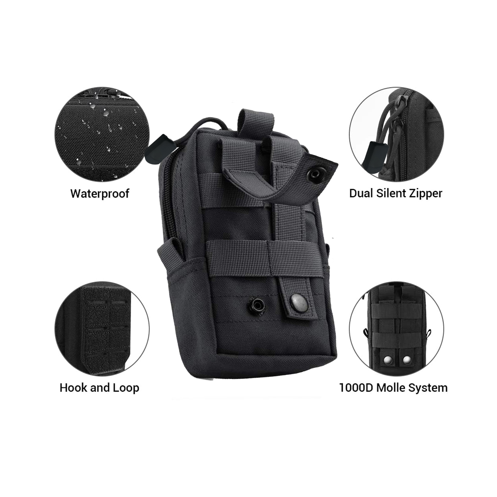 Tactical Molle Pouch Waist Bag - đánh giá và giá Edc Carry Pouch
